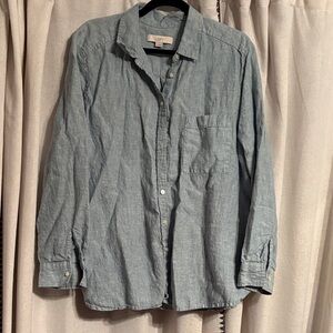 Ann Taylor Loft linen button down XL